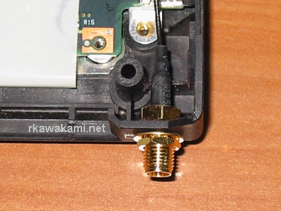 Top view of mounted jack