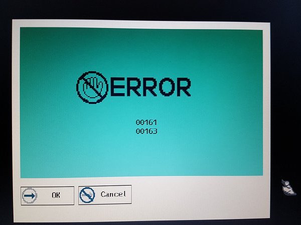 Boot errors 161 and 163; graphical mode