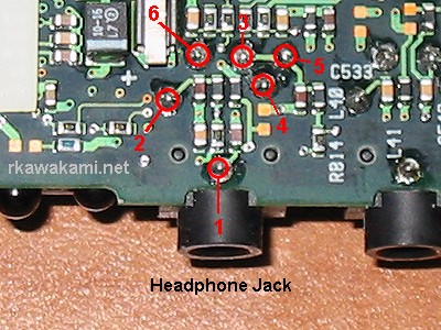 Headphone jack pins