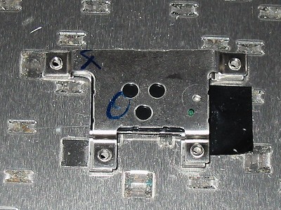 Backside of keyboard