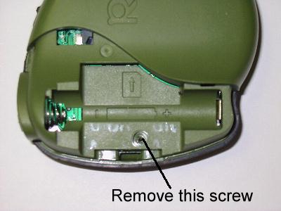 Open battery compartment