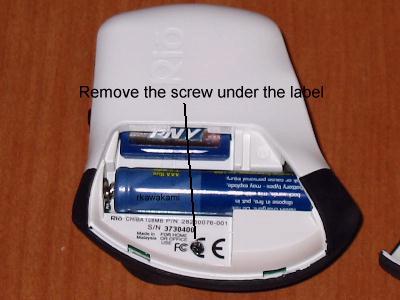 Open battery compartment